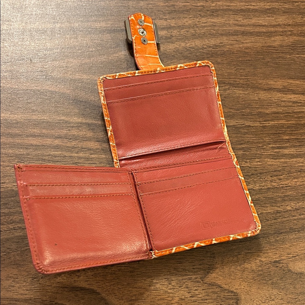 Orange Crocodile Pattern Wallet - image 5